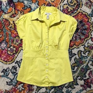 🎈Banana Republic Yellow Corset Buttondown Shirt